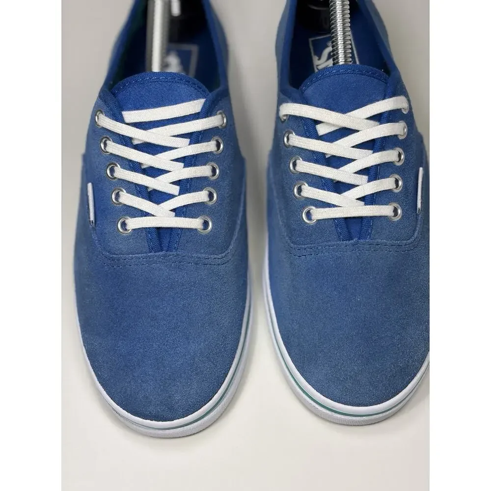 VANS Blue Suede Low Top Lace-Up Sneakers Men's US 6.5 Rubber Sole